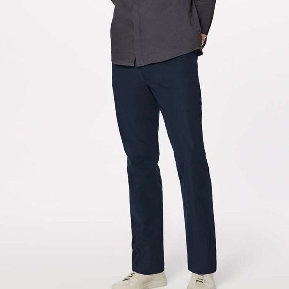 Lululemon ABC Pant Classic *34" Classic Navy Warpstreme 28 X 34 - Picture 1 of 11
